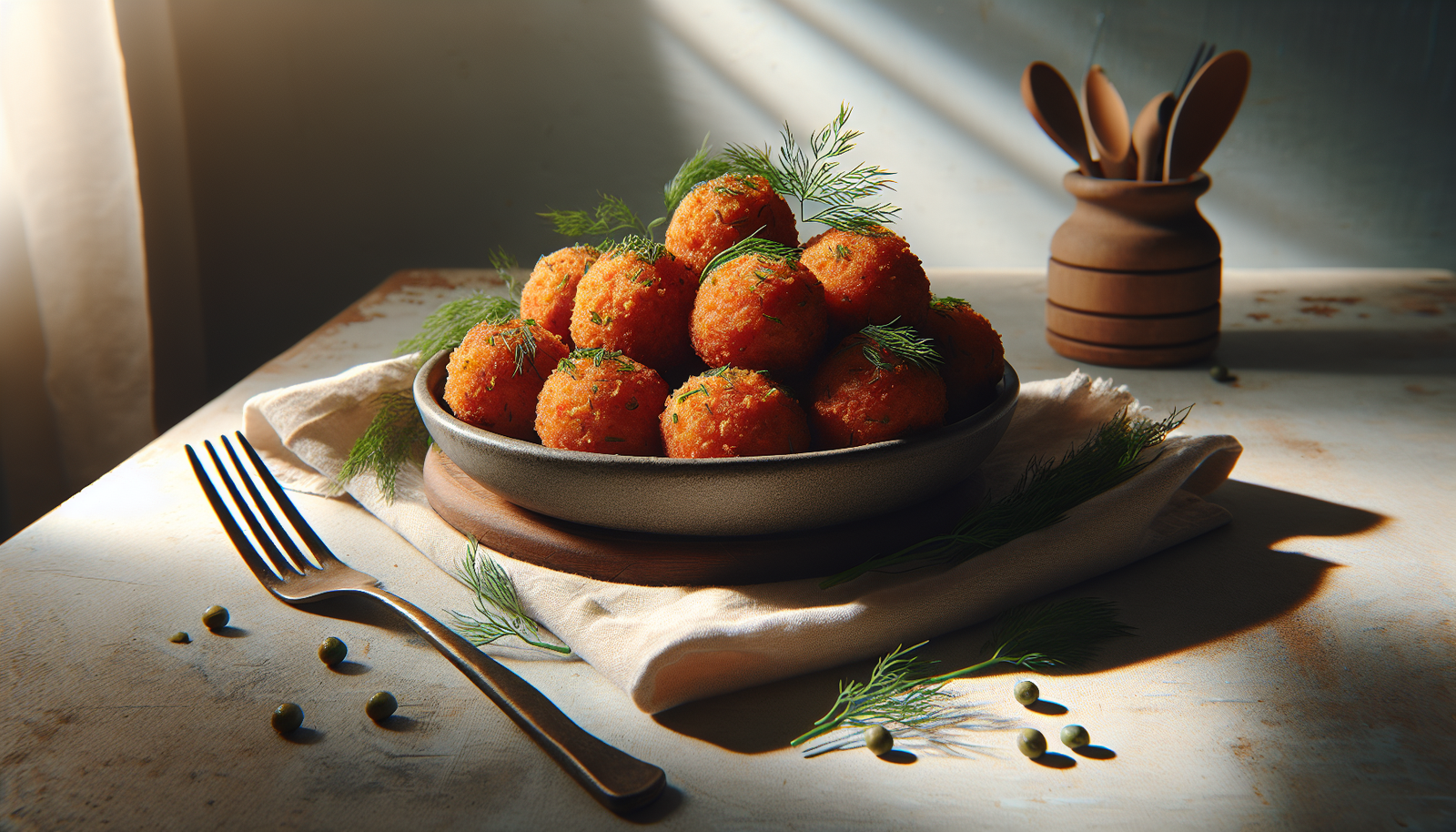 Crispy Kosher Salmon Croquettes With Fresh Dill - Jewish recipe