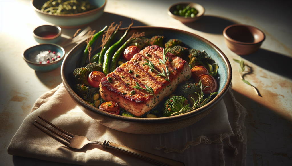 Easy Baked Herb-Crusted Seitan (Pork Chop Alternative) - American recipe