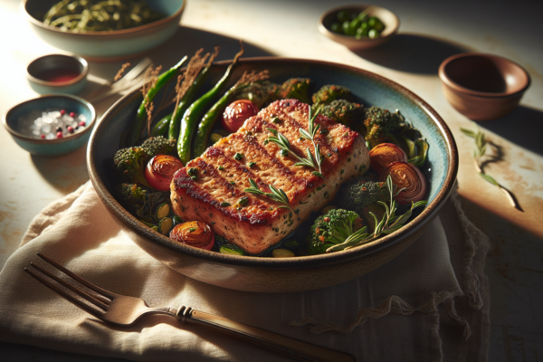 Easy Baked Herb-Crusted Seitan (Pork Chop Alternative)