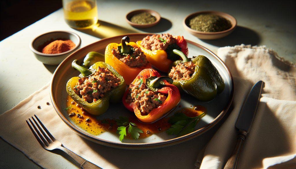 Easy Ground Lamb Stuffed Peppers with Mediterranean Spices - Mediterranean recipe