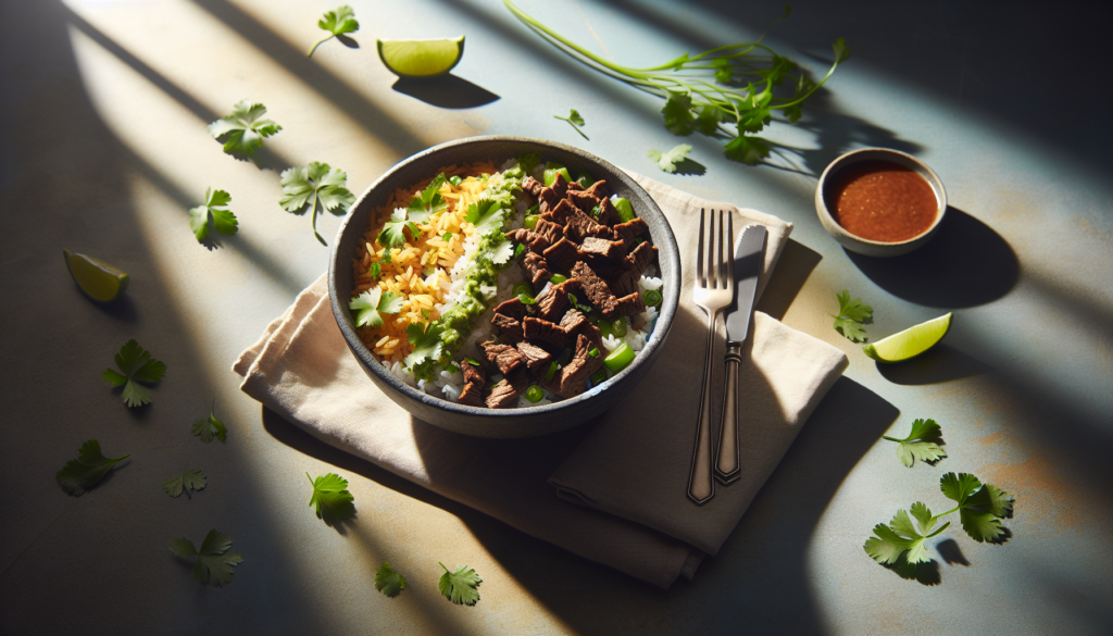 Easy Kosher Beef Burrito Bowls With Cilantro Rice - Mexican-inspired recipe