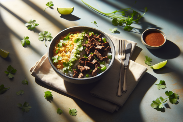 Easy Kosher Beef Burrito Bowls With Cilantro Rice
