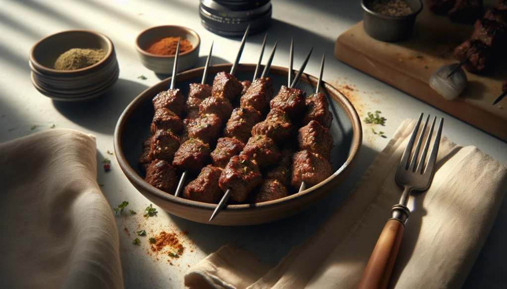 Easy Kosher Beef Kabobs With Mediterranean Spices - Mediterranean recipe
