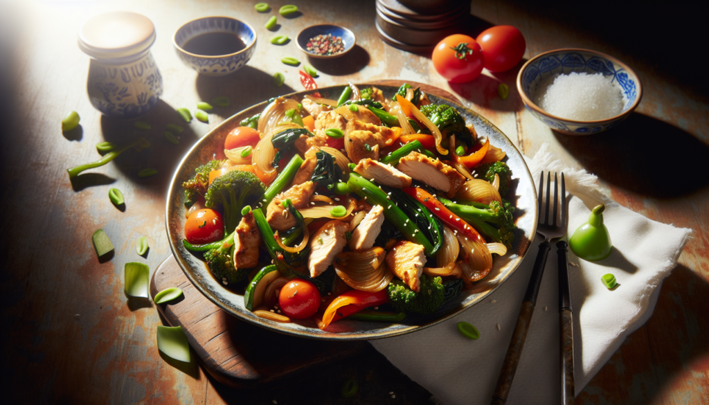 Easy Kosher Chicken Stir Fry with Crisp Vegetables - Asian recipe