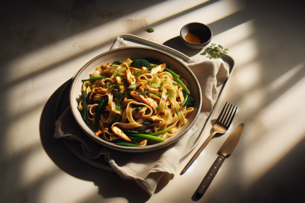 Easy Kosher Pad See Ew With Wide Rice Noodles