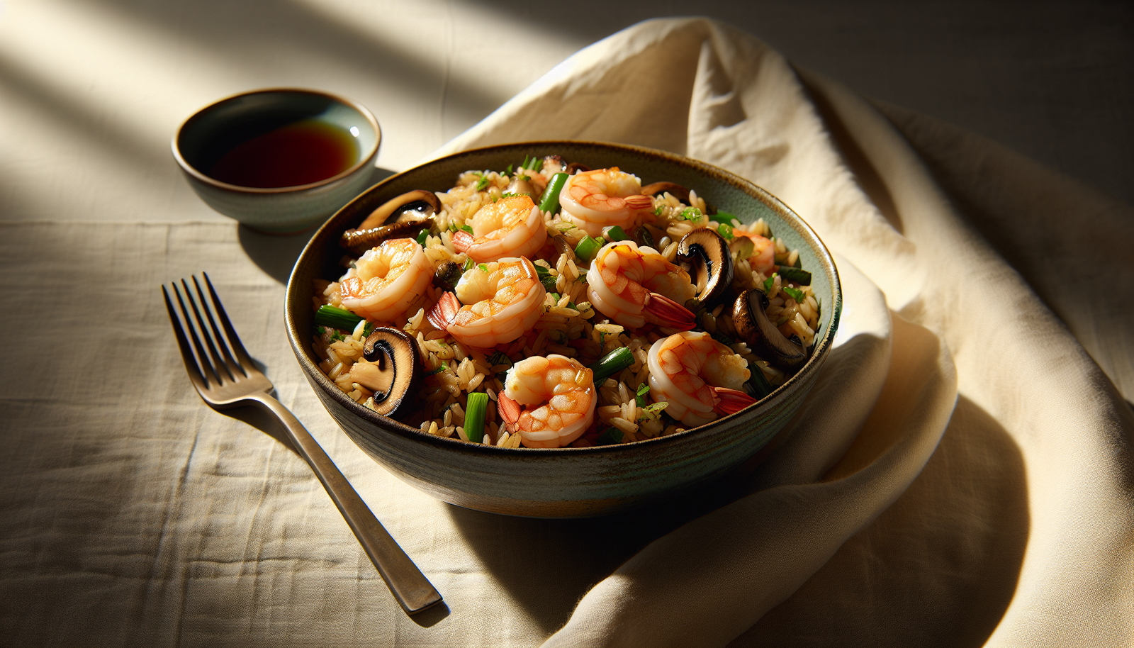 Easy Kosher 'Shrimp' Fried Rice With King Oyster Mushrooms - Asian-Inspired recipe