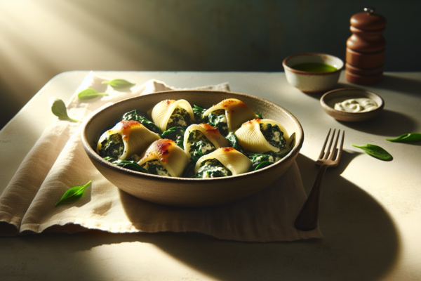 Easy Kosher Spinach and Ricotta Stuffed Shells