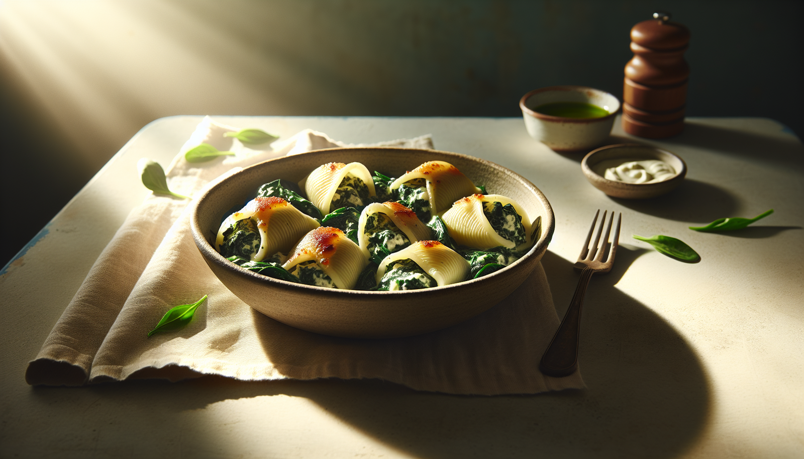 Easy Kosher Spinach and Ricotta Stuffed Shells - Italian-American recipe