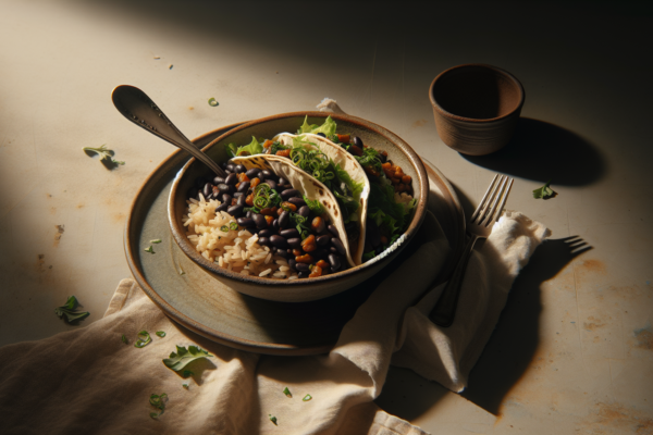 Easy Kosher Taco Bowls with Black Beans and Rice