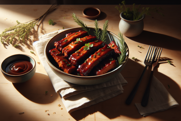 Easy Seitan ‘Ribs’ with BBQ Glaze – Kosher Plant-Based