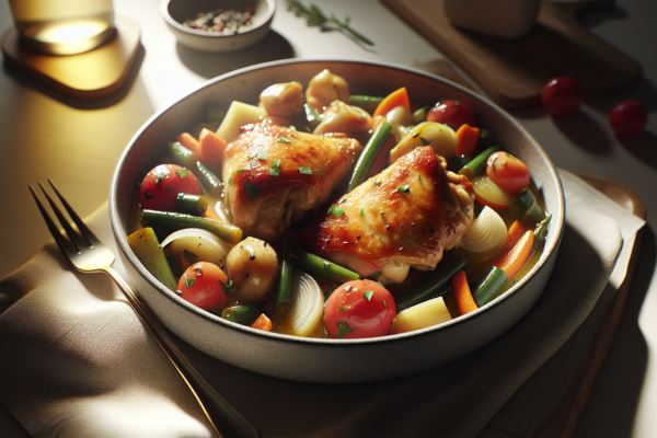 Easy Slow Cooker Chicken Thighs With Vegetables