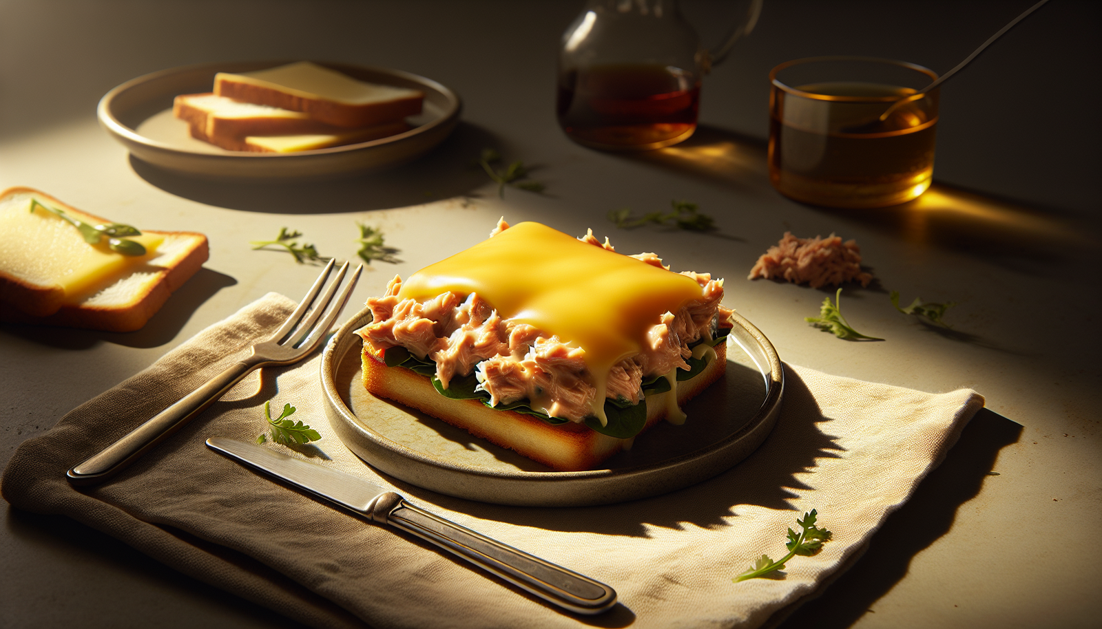 Golden Kosher Tuna Melts With Perfect Crispy Cheese - American recipe