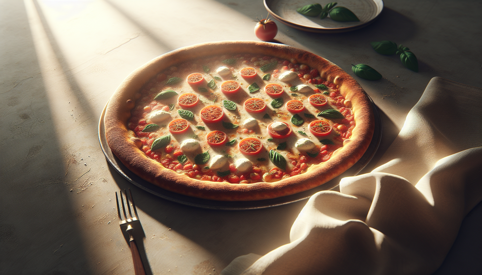 Homemade Kosher Pizza Margherita with Perfect Crispy Crust - Italian recipe