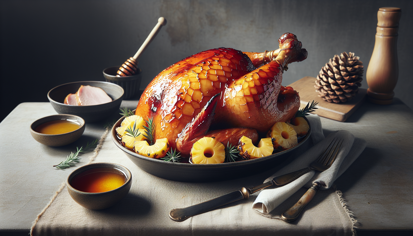 Honey Glazed Turkey Roast With Pineapple - Kosher Recipe - American recipe