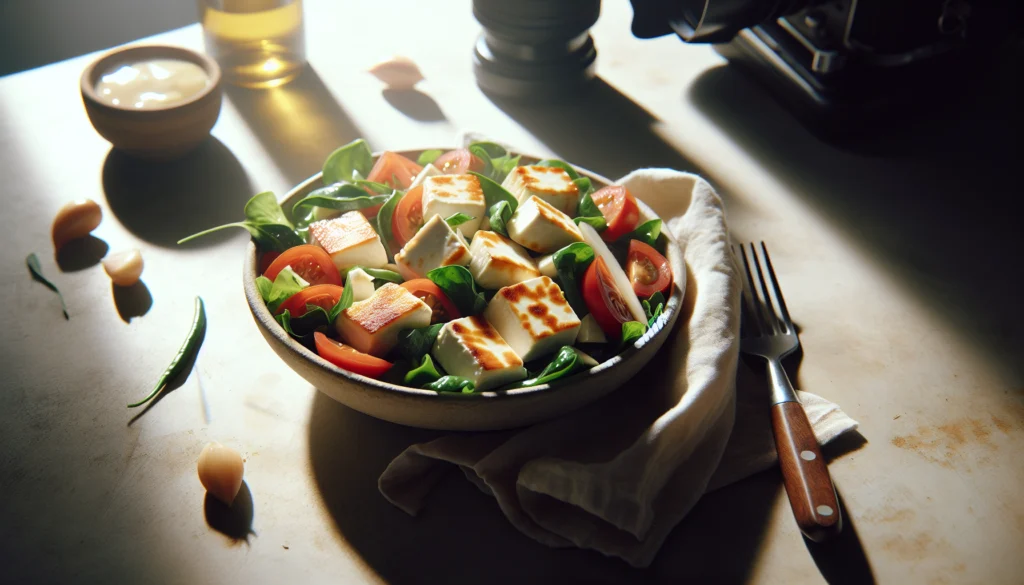 Israeli Salad with Halloumi - Fresh Mediterranean Flavors - Mediterranean recipe