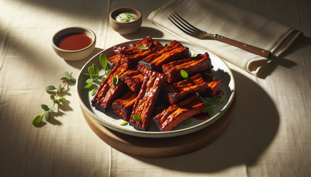 Kosher BBQ Jackfruit Ribs - Plant-Based Comfort Food - American recipe
