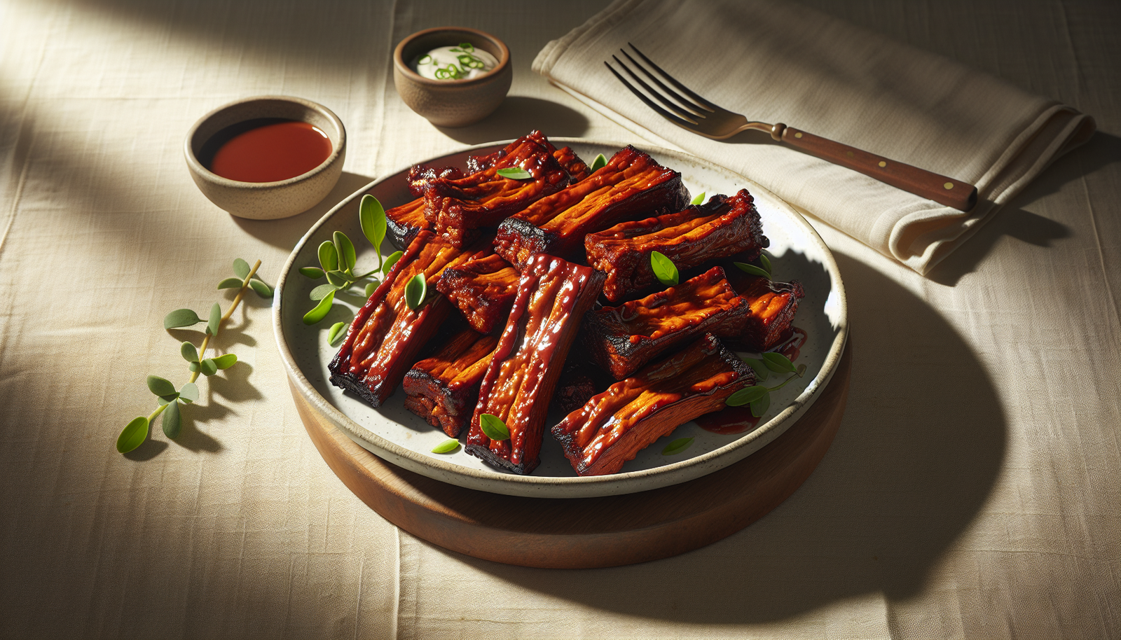 Kosher BBQ Jackfruit Ribs - Plant-Based Comfort Food - American recipe