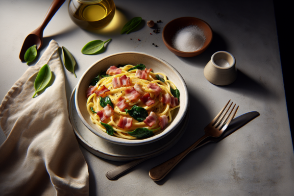 Kosher Carbonara With Turkey Bacon – Classic Italian Comfort