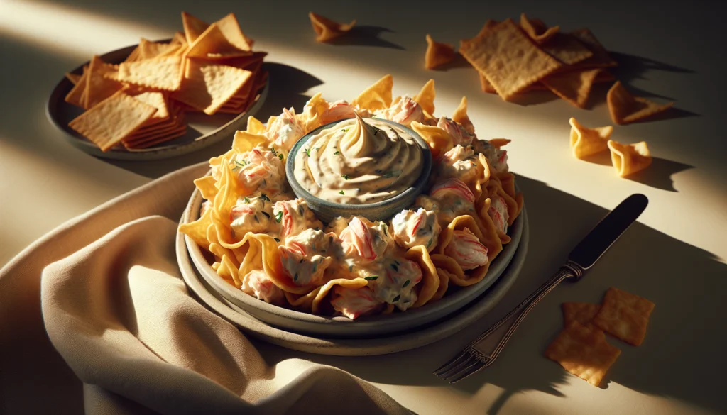 Kosher Crab Rangoon Dip With Imitation Crab & Cream Cheese - American recipe