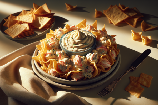 Kosher Crab Rangoon Dip With Imitation Crab & Cream Cheese