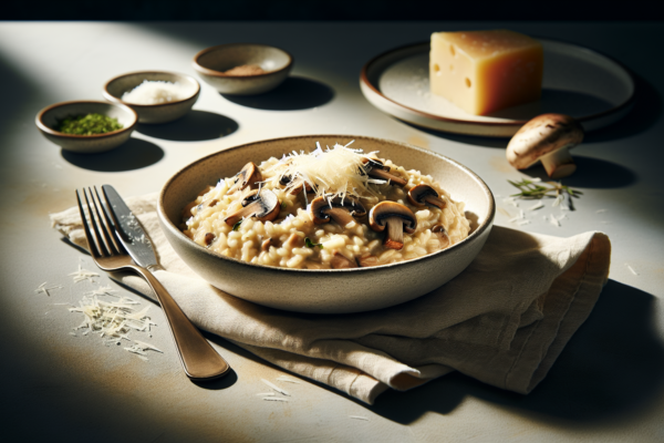 Kosher Creamy Mushroom Risotto with Parmesan