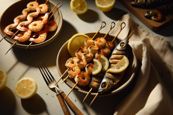 Kosher Grilled Fish Skewers With Lemon (Perfect Summer)