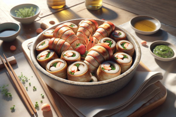 Kosher Lobster-Style King Oyster Mushroom Rolls