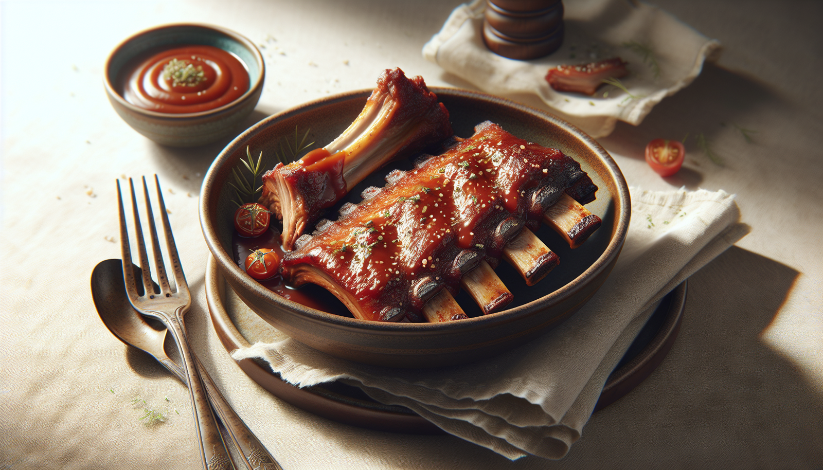 Kosher Slow Cooker BBQ Ribs With Homemade Sauce - American recipe