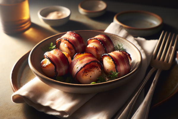 Kosher Turkey Bacon Wrapped Scallops (Kosher Alternative)