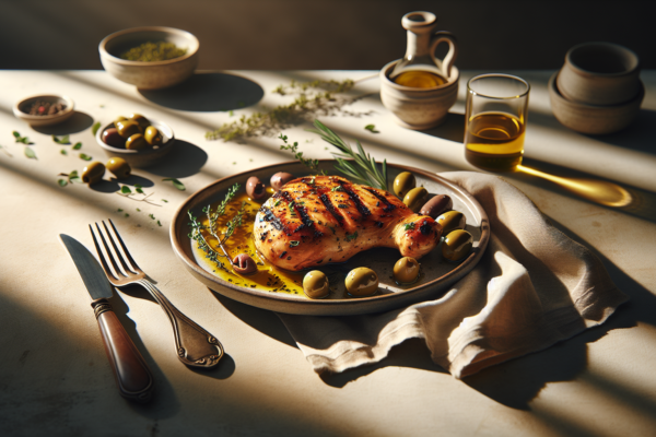 Mediterranean Grilled Chicken with Olives and Herbs