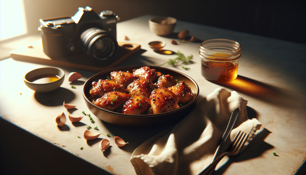One Pan Honey Garlic Glazed Chicken Thighs - Crispy Kosher Weeknight Dinner - American recipe