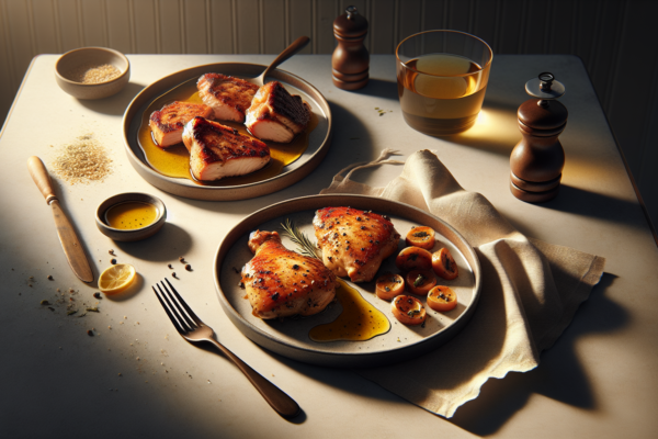 One Pan Honey Mustard Chicken Thighs – Easy Kosher Weeknight Dinner