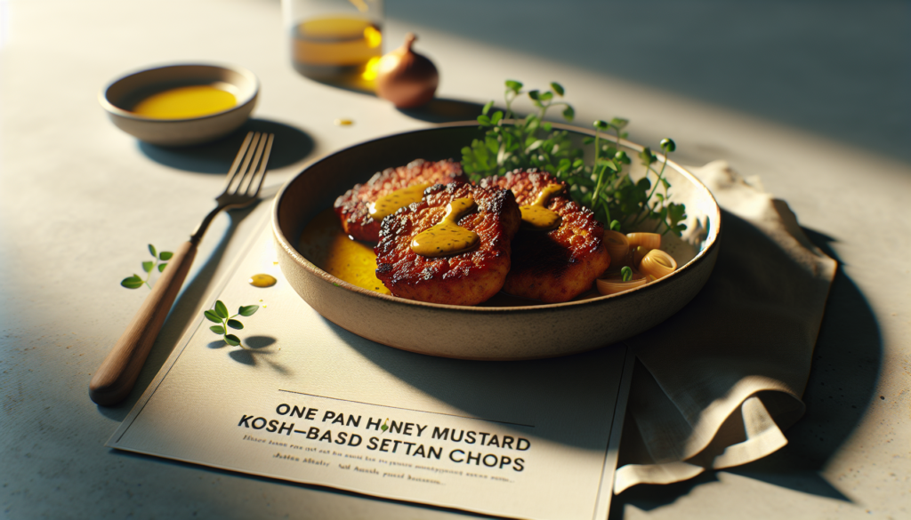One Pan Honey Mustard Seitan Chops (Kosher Plant-Based) - Jewish-American recipe