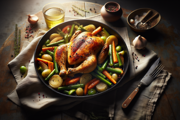 One Pan Kosher Chicken and Vegetables – Simple Weeknight Dinner