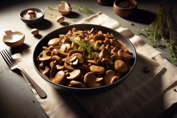 One Pan Kosher Mushroom Stroganoff with Seitan