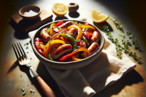 One Pan Kosher Sausage and Peppers Recipe