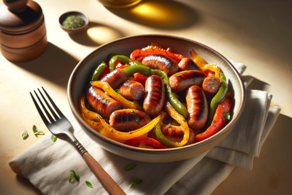 One Pan Kosher Sausage and Peppers Recipe