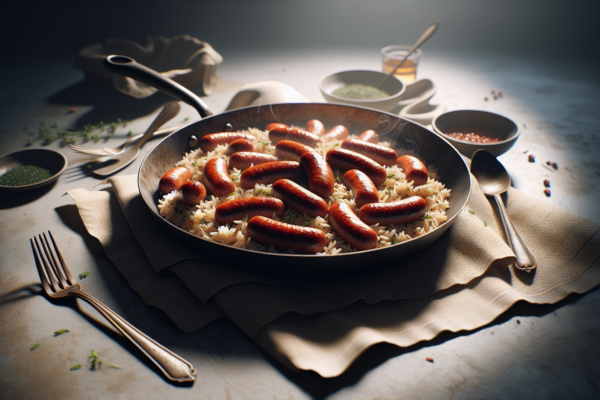 One Pan Kosher Sausage and Rice Skillet (Easy 30-Minute Meal)