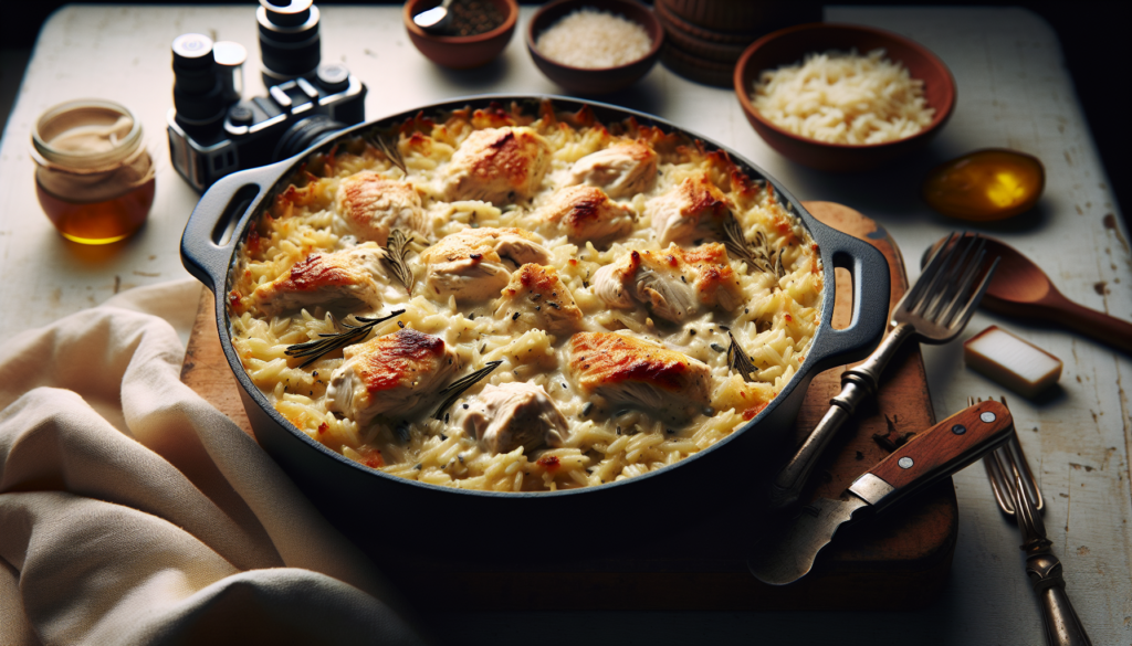 One-Pot Creamy Chicken and Rice Casserole (Kosher) - American recipe