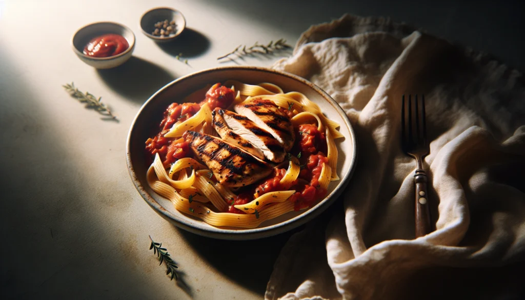Perfect Grilled Chicken Marinara Pasta - Kosher Comfort Food - Italian-American recipe