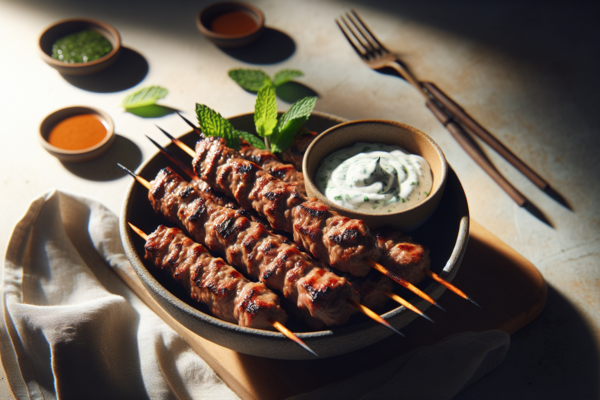 Perfect Grilled Lamb Kebabs With Mint Yogurt Sauce