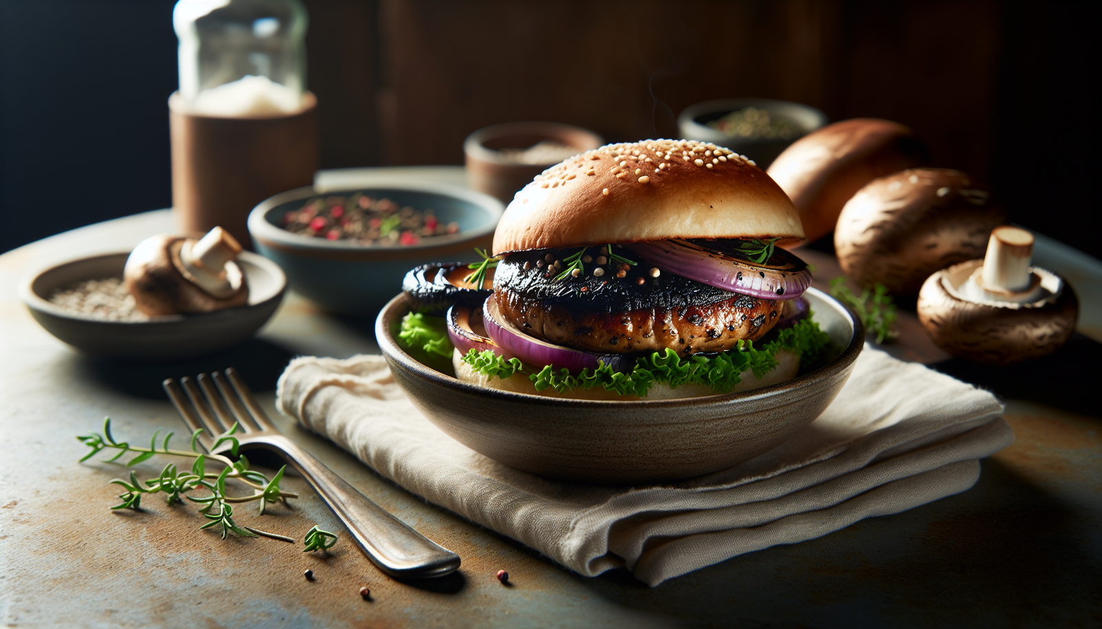 Perfect Grilled Portobello Mushroom Burgers - American recipe