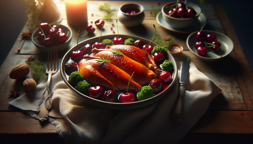 Perfect Kosher Duck A L'Orange With Cherry Glaze - French recipe