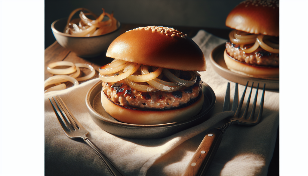 Perfect Kosher Turkey Burgers with Caramelized Onions - American recipe