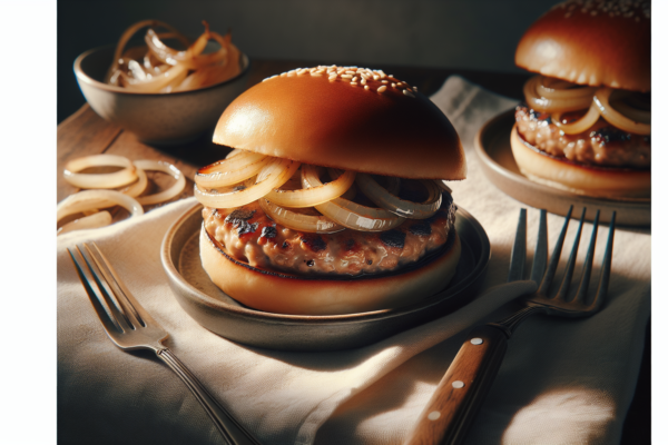 Perfect Kosher Turkey Burgers with Caramelized Onions