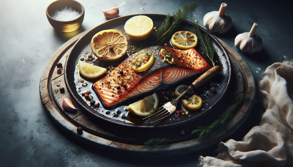 Perfect Lemon Garlic Salmon - Crispy Skin and Tender Flakes Every Time - Mediterranean recipe