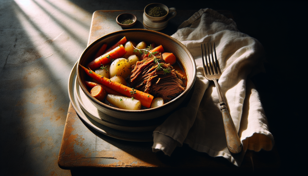 Slow Cooker Kosher Pot Roast with Root Vegetables - Jewish recipe