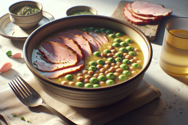 Slow Cooker Kosher Split Pea Soup with Smoked Turkey