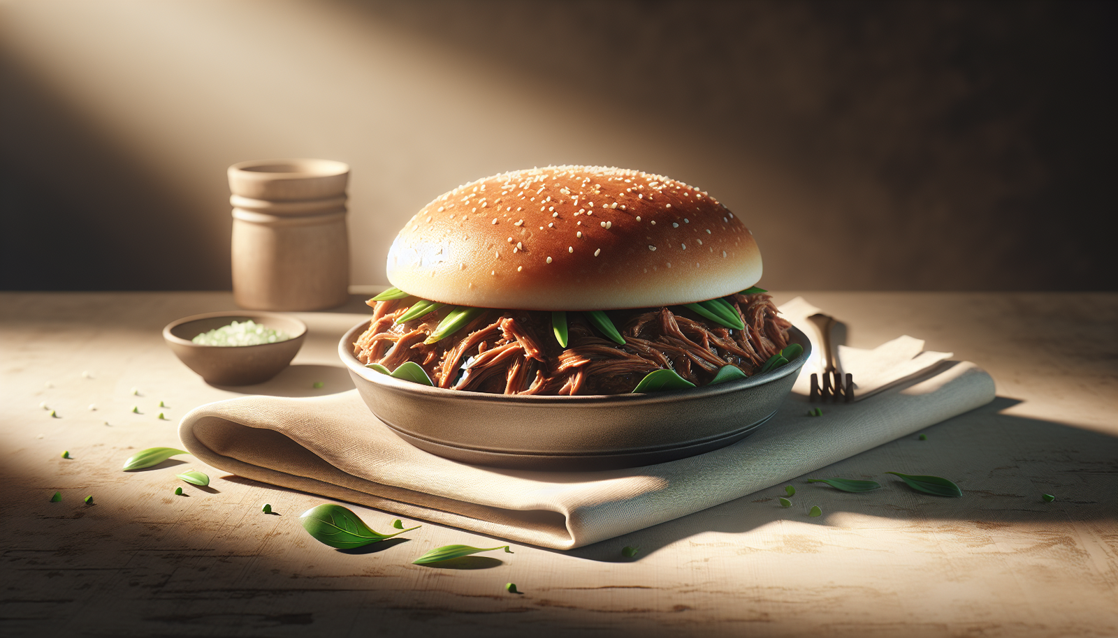 Slow Cooker Pulled Beef Sandwiches (Kosher) - American recipe