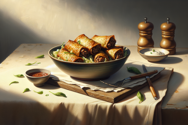 Classic Kosher Beef and Cabbage Egg Rolls